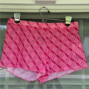 Kendall & Kylie Sheer Pink Checkered Shorts Sized Medium